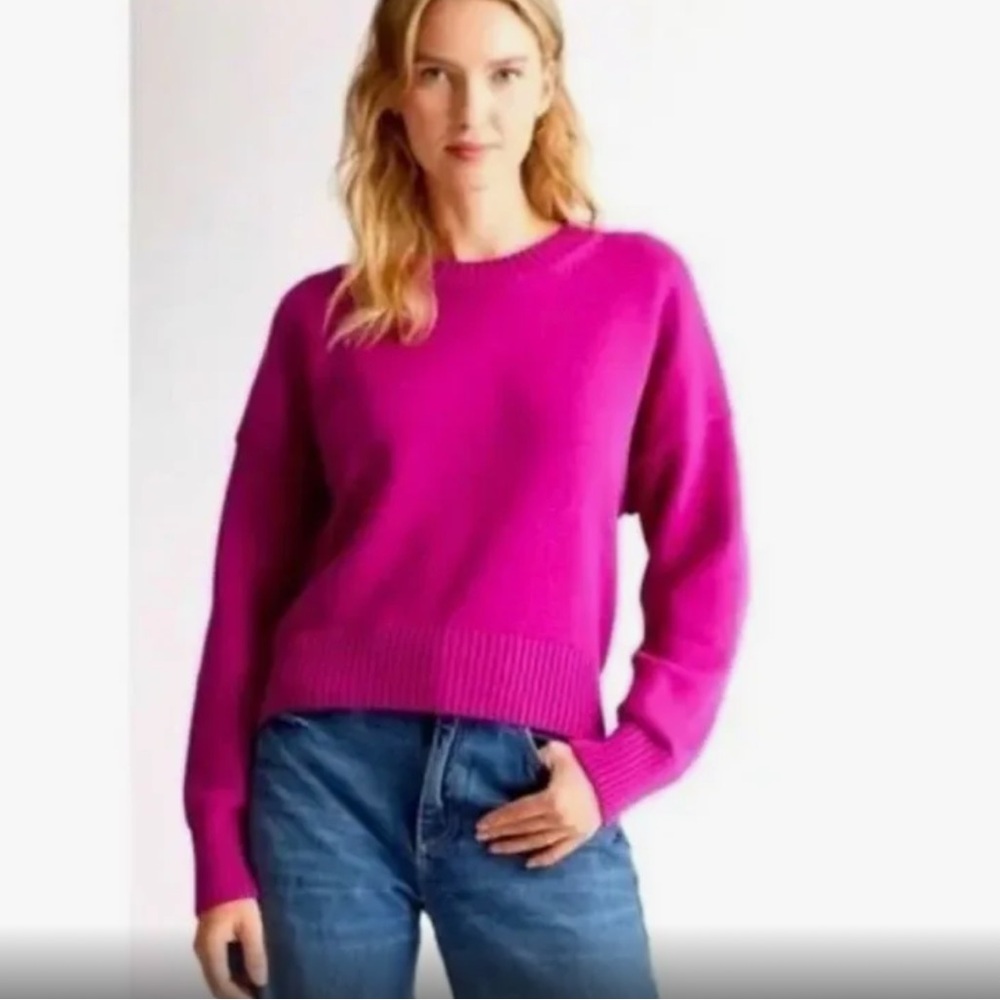 Pink crew neck philosophy sweater